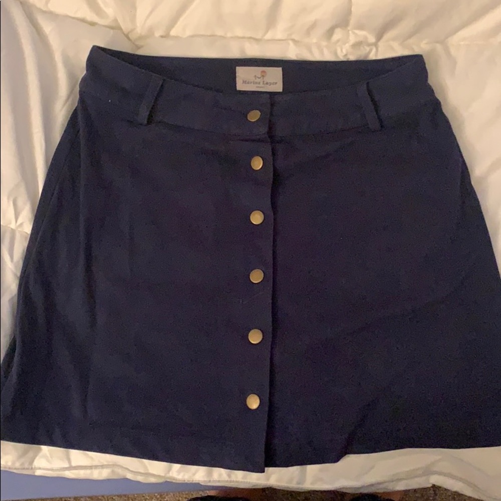 Marine layer navy blue skirt